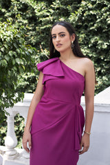 Gabrielle One Shoulder Draped Dress