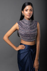 Arched Azurite Blouse and Drape Skirt