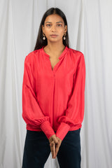 Classic Silk V-Neck Top