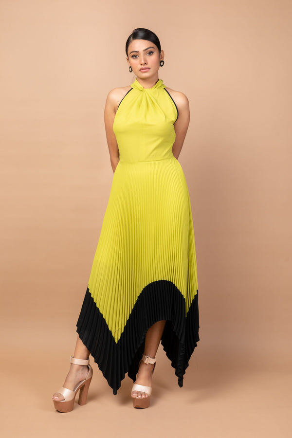 Mimosa Twist Collar Dress