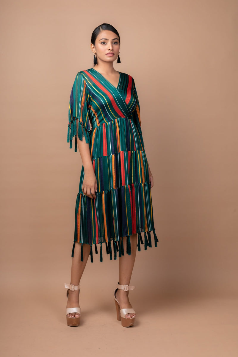 Spectrum Tassel Dress