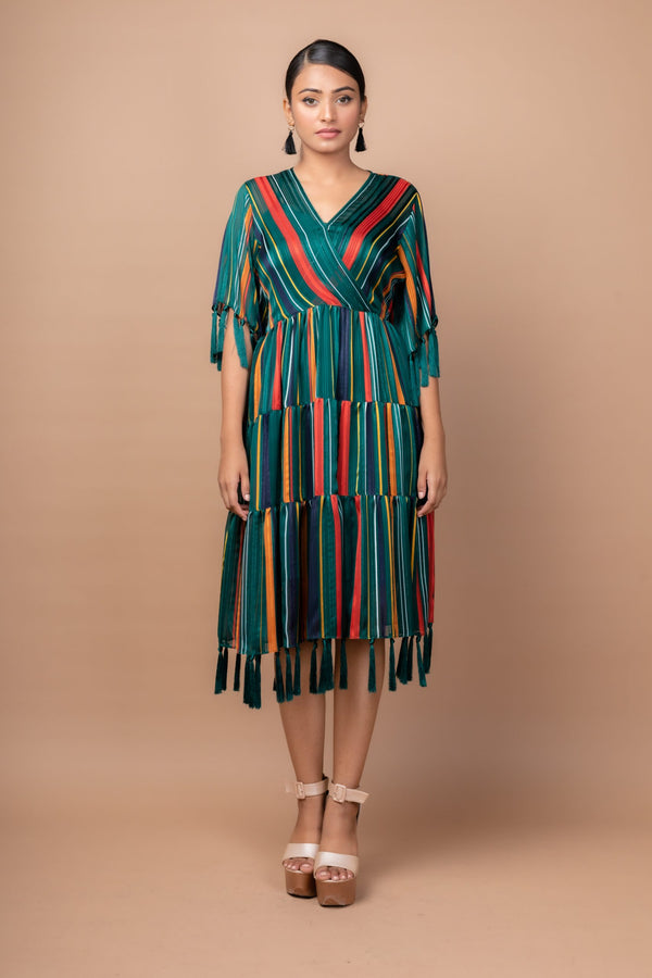 Spectrum Tassel Dress