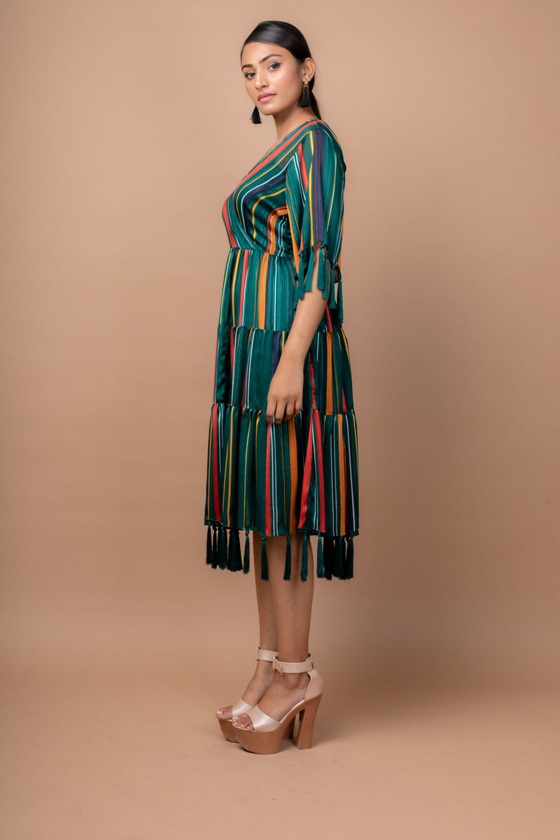 Spectrum Tassel Dress