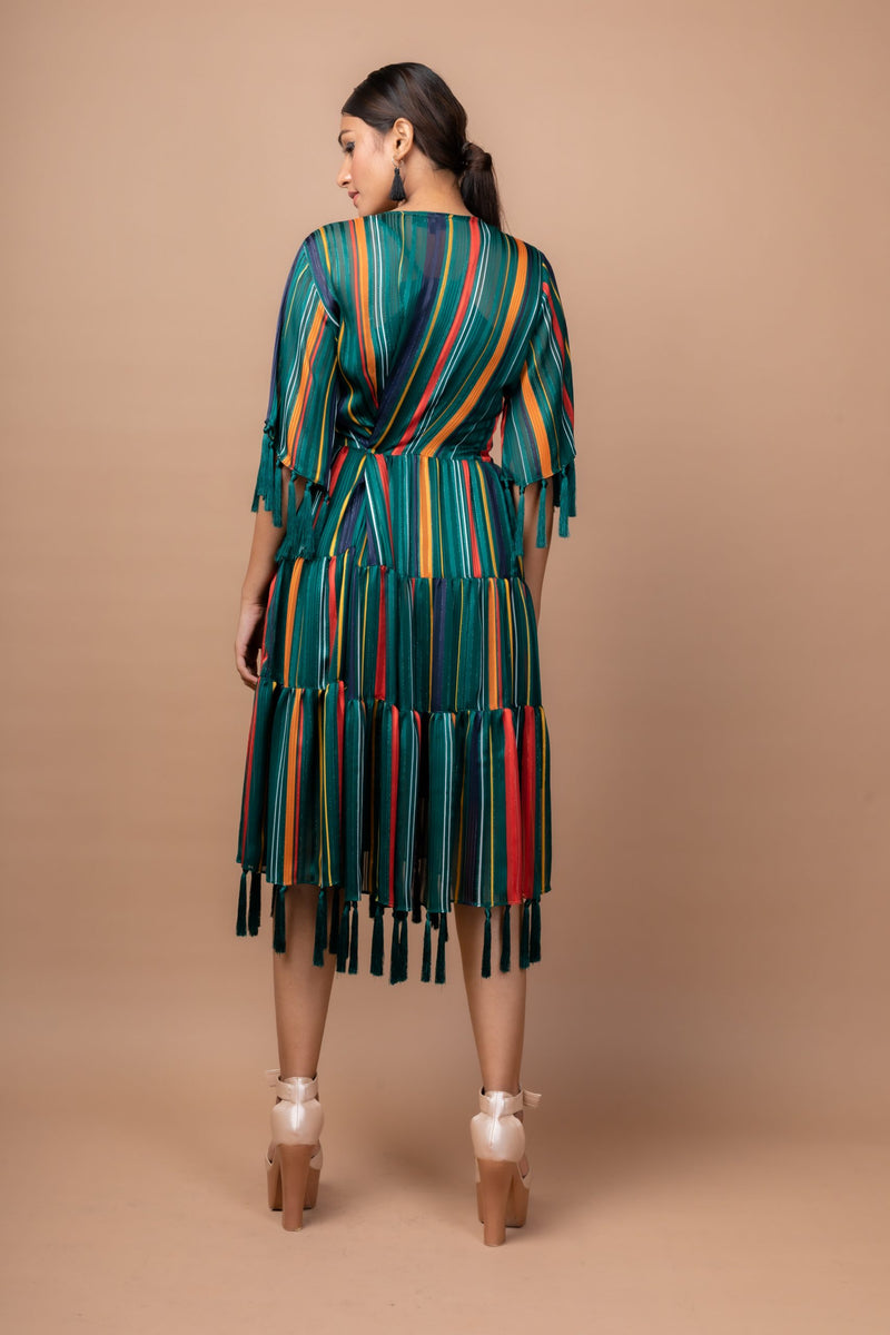 Spectrum Tassel Dress