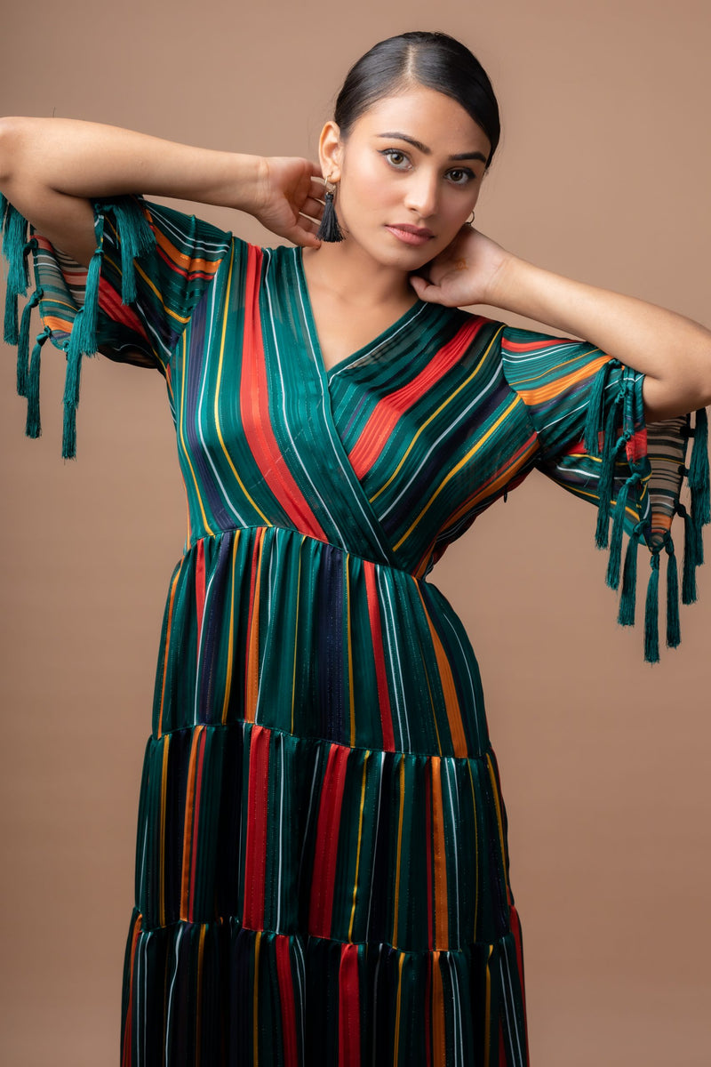 Spectrum Tassel Dress