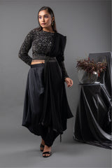 Obsidian Blouse with Draped Pants