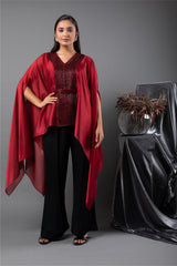 Ruby Ombre Cape with Pants