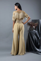 Amber String Blouse with Flare Pants