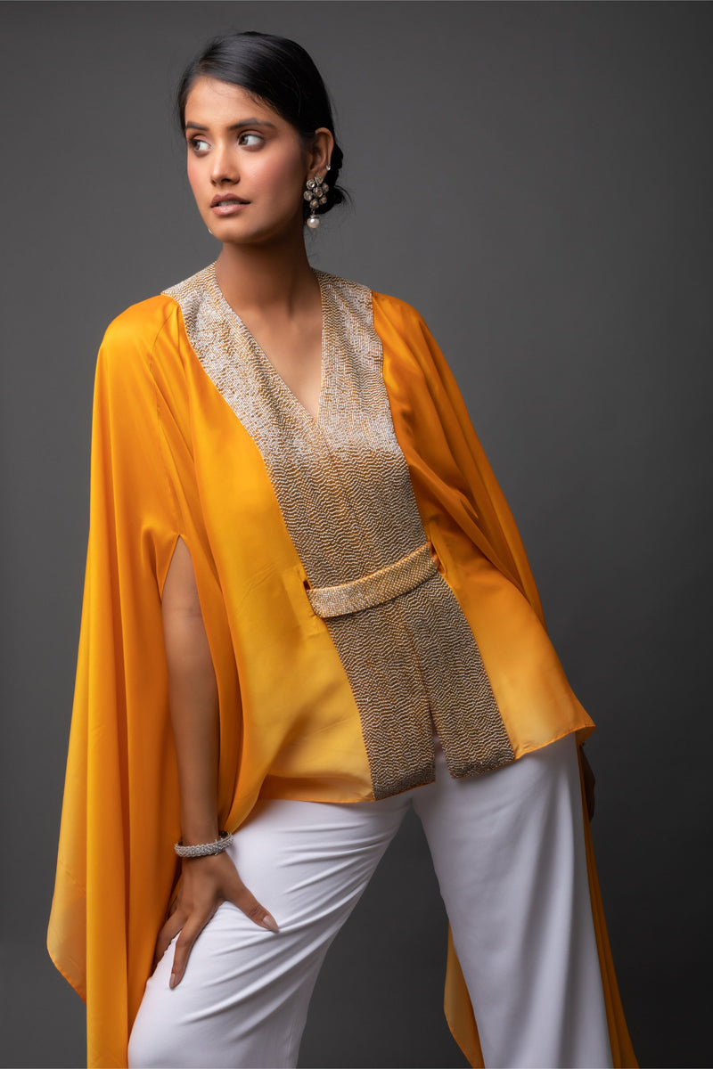 Marigold Ombre Cape with Pants