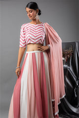 Rose Kaleidoscope Lehenga Set