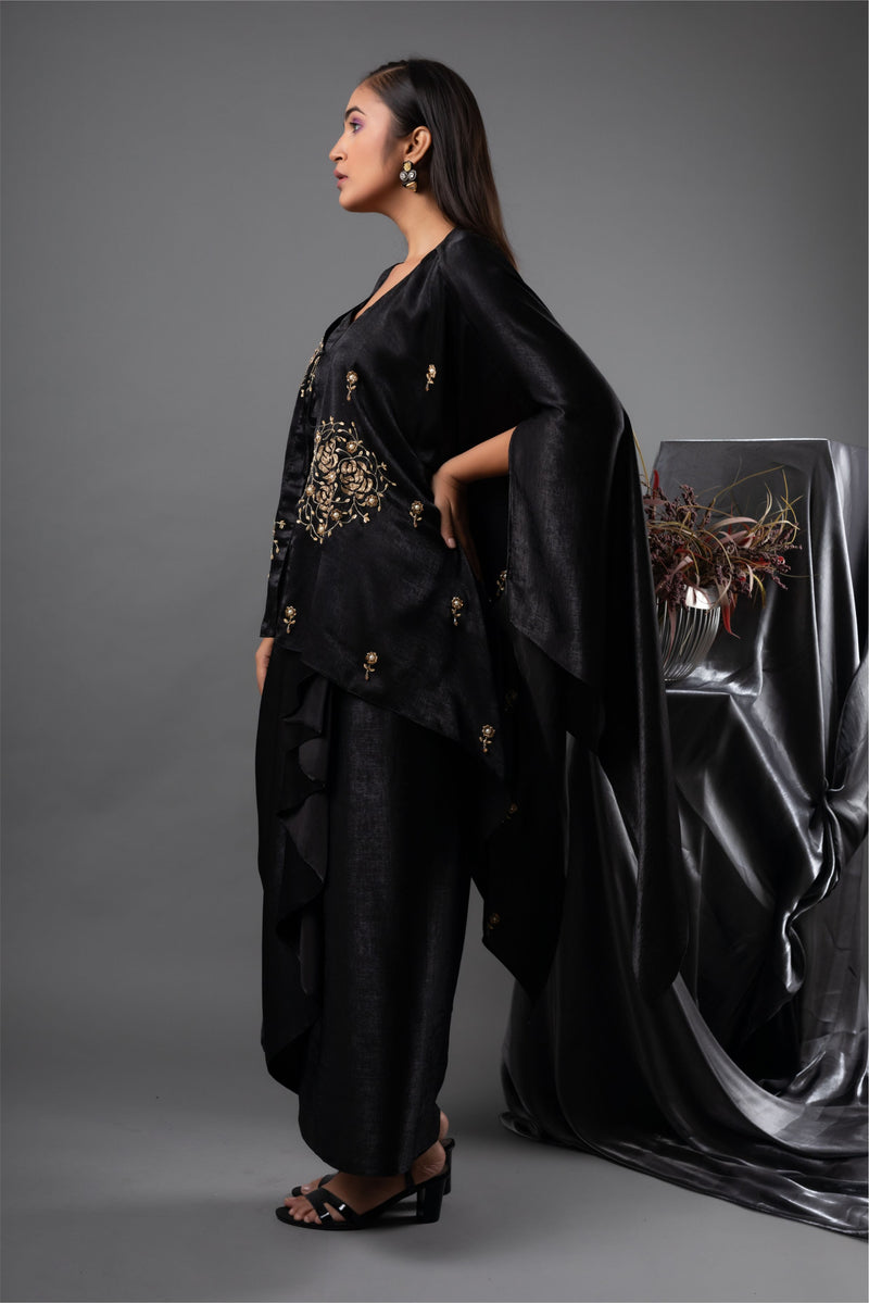 Onyx Cape and Drape Skirt Set