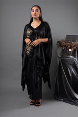 Onyx Cape and Drape Skirt Set