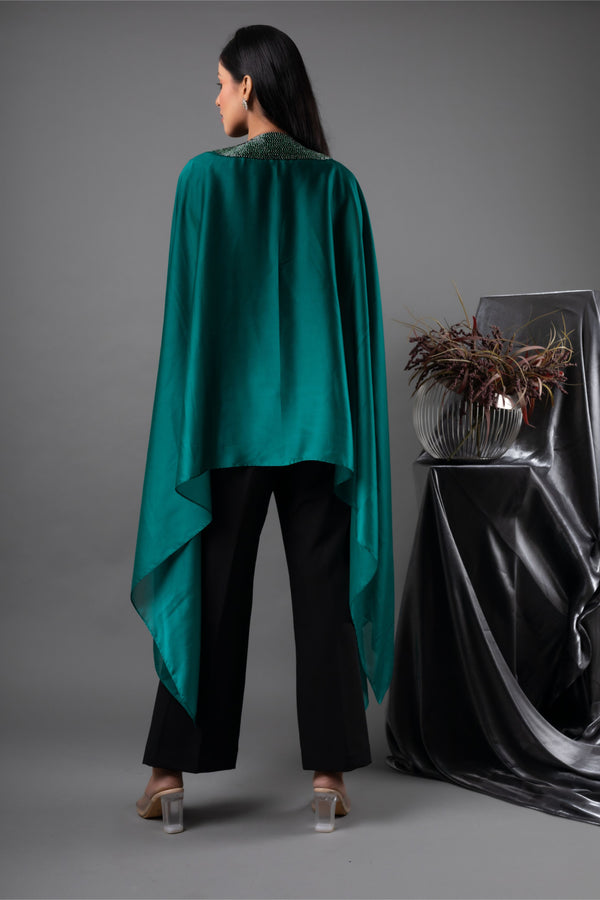 Emerald Ombre Cape with Pants