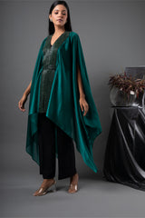 Emerald Ombre Cape with Pants