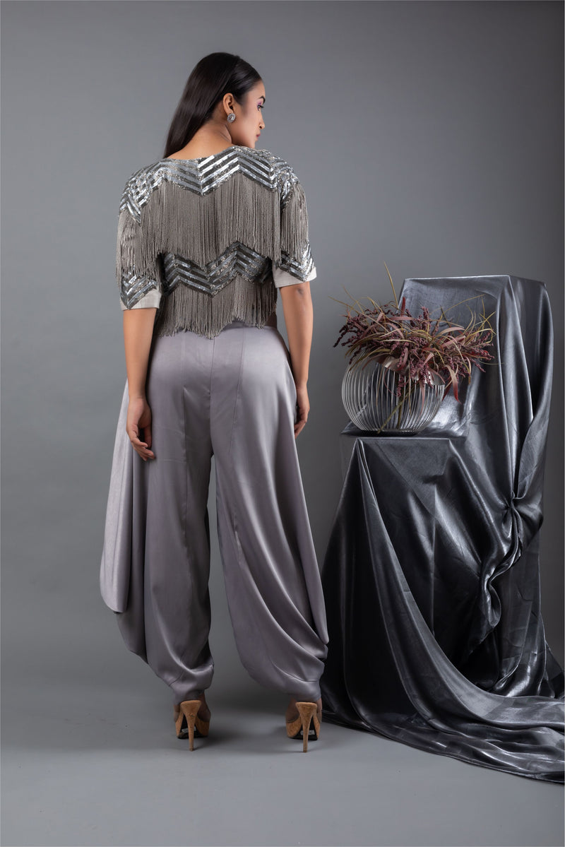 Celestial String Blouse and Dhoti Set