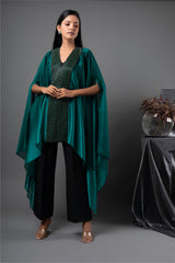 Emerald Ombre Cape with Pants