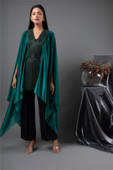 Emerald Ombre Cape with Pants