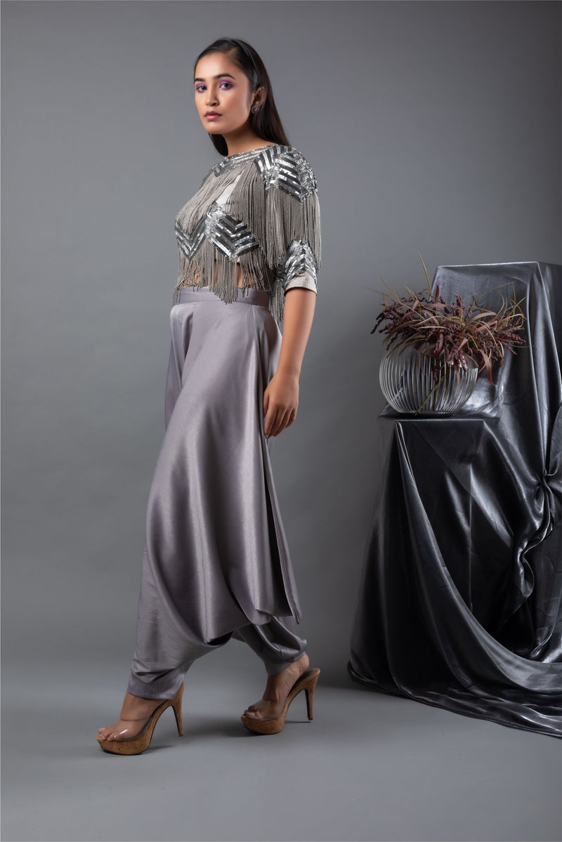 Celestial String Blouse and Dhoti Set