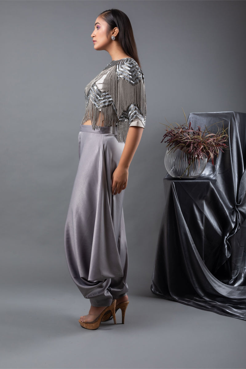 Celestial String Blouse and Dhoti Set