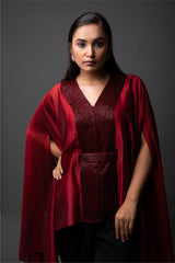 Ruby Ombre Cape with Pants